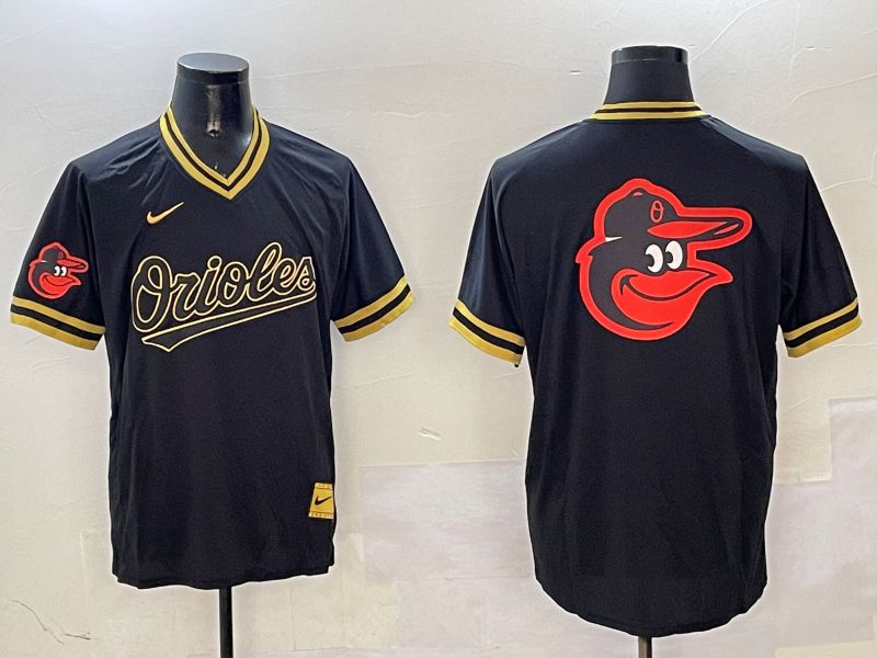 Men Baltimore Orioles Blank Black Gold Game 2025 Nike MLB Jersey style 8->miami marlins->MLB Jersey